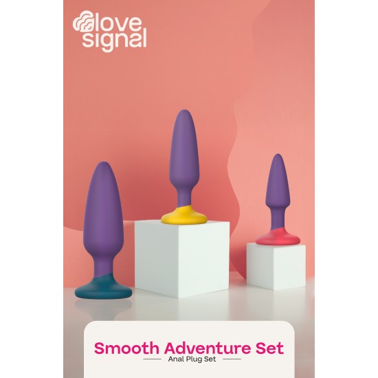 O Kit Smooth Adventure da coleção Love Signal da Dreamtoys é um conjunto de três peças para treinamento anal, projetado para uma exploração confortável e progressiva. Perfeito para iniciantes ou para quem deseja expandir