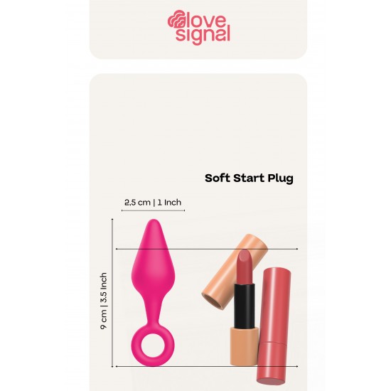 O Soft Start Plug da coleção Love Signal da Dreamtoys é um plug anal ideal para iniciantes, projetado para uma exploração segura e confortável. Seu corpo fino e macio de silicone e o anel de aderência na base tornam a pr