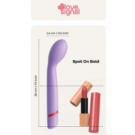 O Spot On Bold da coleção Love Signal da Dreamtoys é um vibrador potente para o ponto G, projetado para quem busca sensações mais intensas. Seu formato ergonômico, ligeiramente mais arredondado, e a superfície de silicon