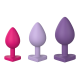 O conjunto Triple Heart da coleção Love Signal da Dreamtoys é um conjunto versátil de plugs anais projetado para treinamento e exploração graduais. Com três tamanhos (pequeno, médio e grande), cada plug é feito de silico