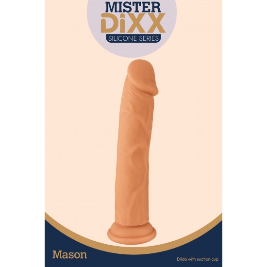 Mason é um dildo de silicone ultrarrealista de 17 cm projetado para clientes que buscam desempenho realista e materiais de alta qualidade. Fabricado em silicone macio e seguro para o corpo, apresenta veias realistas e um