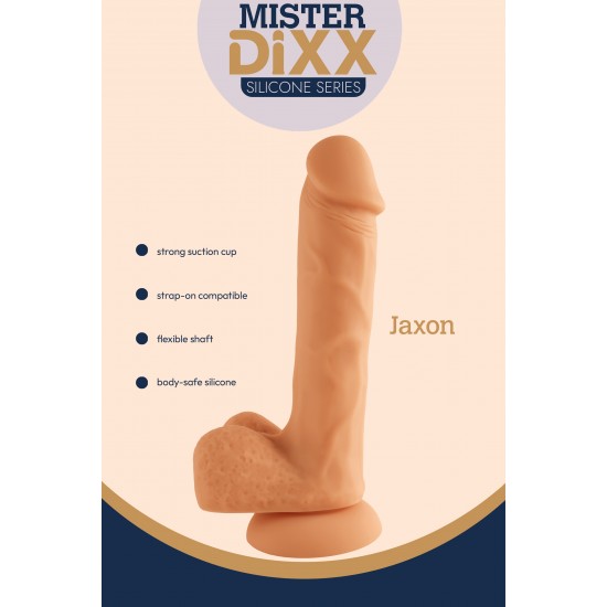 Jaxon é um dildo de silicone ultrarrealista de 20 cm projetado para clientes que buscam desempenho realista e materiais de alta qualidade. Fabricado em silicone macio e seguro para o corpo, apresenta veias realistas e um
