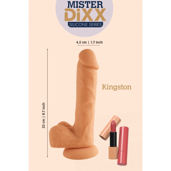 O Kingston é um dildo de silicone ultrarrealista de 22 cm, projetado para clientes que buscam desempenho realista e materiais de alta qualidade. Fabricado em silicone macio e seguro para o corpo, apresenta veias realista