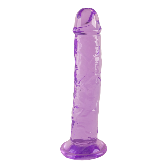 Pretty Betty, da coleção Bubblegum Blast, é uma adição colorida e divertida a qualquer sortimento de produtos adultos. Medindo 16 cm, este dildo semitransparente é feito de TPE macio com um tom roxo vibrante que se desta