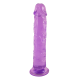 Candy Kelly, da coleção Bubblegum Blast, é uma adição colorida e divertida a qualquer sortimento de produtos adultos. Com 19 cm, este dildo semitransparente é feito de TPE macio com um tom roxo vibrante que se destaca im