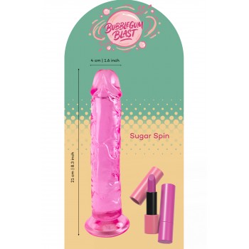 BUBBLEGUM BLAST SUGAR SPIN PINK CLASSIC JELLY 8,3 INCH DONG