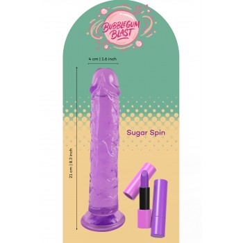 BUBBLEGUM BLAST SUGAR SPIN PURPLE CLASSIC JELLY 8,3 INCH DONG