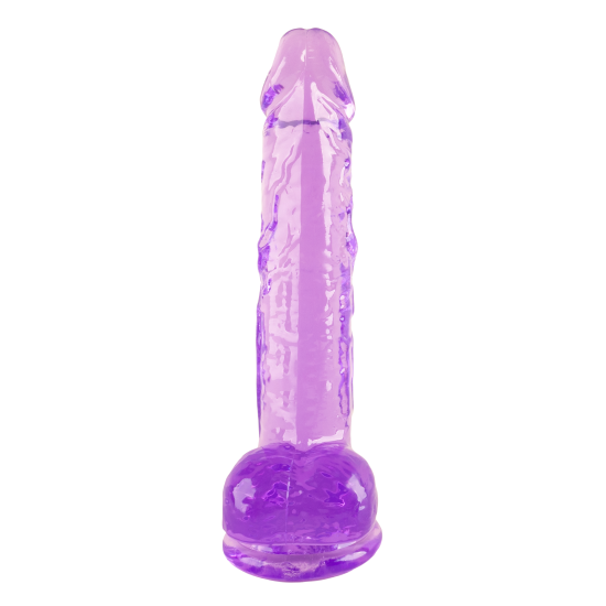O Funky Fizz da coleção Bubblegum Blast é uma adição colorida e divertida a qualquer sortimento de produtos adultos. Medindo 19 cm, este dildo semitransparente é feito de TPE macio com um tom roxo vibrante que se destaca