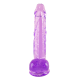 O Twinkle Jam da coleção Bubblegum Blast é uma adição colorida e divertida a qualquer sortimento de produtos adultos. Medindo 22 cm, este dildo semitransparente é feito de TPE macio com um tom roxo vibrante que se destac