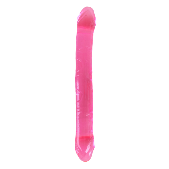 O Lollipop Loop da coleção Bubblegum Blast é uma adição colorida e divertida para qualquer sortimento de produtos adultos. Medindo 25 cm, este dildo duplo semitransparente é feito de TPE macio com um tom rosa vibrante qu
