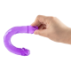 O Lollipop Loop da coleção Bubblegum Blast é uma adição colorida e divertida a qualquer sortimento de produtos adultos. Medindo 25 cm, este dldo duplo semitransparente é feito de TPE macio com um tom roxo vibrante que se