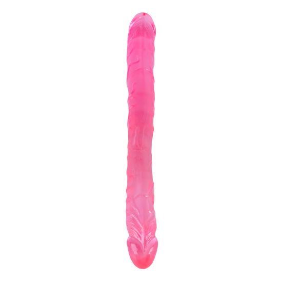 O Groovy Times da coleção Bubblegum Blast é uma adição colorida e divertida para qualquer sortimento de produtos adultos. Medindo 37 cm, este dildo duplo semitransparente é feito de TPE macio com um tom rosa vibrante que