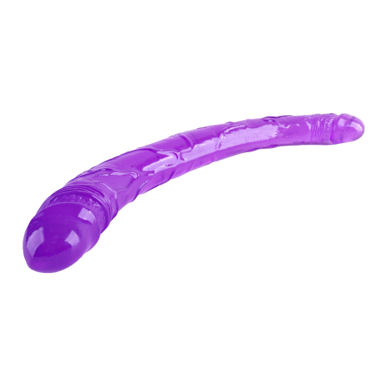 O Groovy Times da coleção Bubblegum Blast é uma adição colorida e divertida para qualquer sortimento de produtos adultos. Medindo 37 cm, este dildo duplo semitransparente é feito de TPE macio com um tom roxo vibrante que