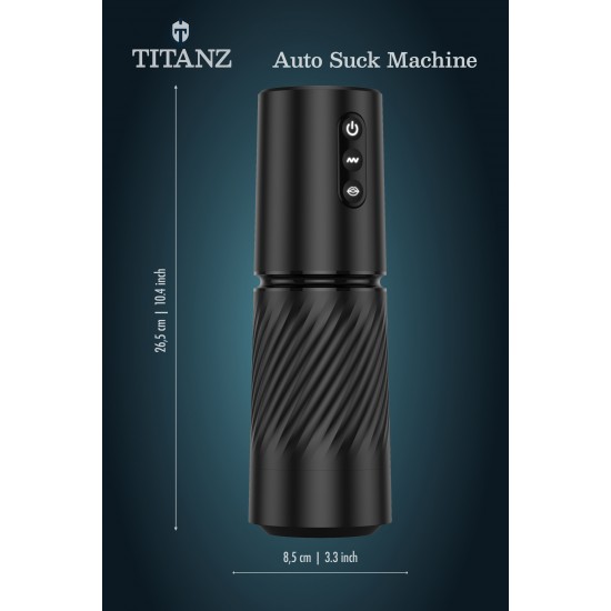 O Titanz Auto Suck Machine é um dispositivo automático de sucção e vibração projetado para uma estimulação masculina potente e sem o uso das mãos. Com um estojo rígido de fácil manuseio e controles intuitivos, ele combin