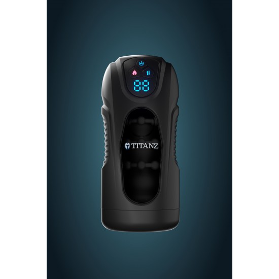 O Titanz Ultimate Heat & Thrusting Machine é um vibrador automático de alto desempenho, projetado para combinar tecnologia de aquecimento, movimentos de penetração potentes e vibração personalizável em um único dispo
