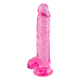 O Twinkle Jam da coleção Bubblegum Blast é uma adição colorida e divertida a qualquer sortimento de produtos adultos. Medindo 22 cm, este dildo semitransparente é feito de TPE macio com um tom rosa vibrante que se destac
