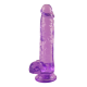 O Twinkle Jam da coleção Bubblegum Blast é uma adição colorida e divertida a qualquer sortimento de produtos adultos. Medindo 22 cm, este dildo semitransparente é feito de TPE macio com um tom roxo vibrante que se destac
