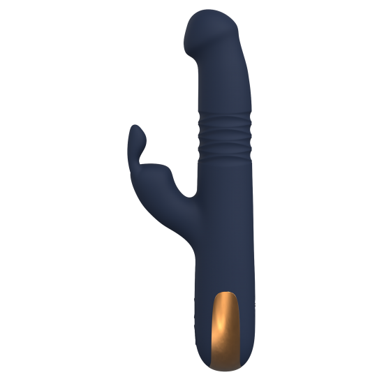 GODDESS PHAEDRA Vibrador Duplo com Rotação Cima e para Baixo Vibrador duplo Phaedra com função de rotação para cima e para baixo. Seguindo o mesmo estilo dos outros brinquedos da Goddess Collection, o Phaedra é feito de silicone azul-escuro com detalhes dourados. O vibrador da God
