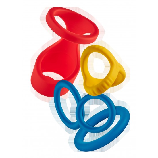 O conjunto Long Play Love da coleção Love Signal da Dreamtoys é um kit versátil de anéis penianos projetado para resistência, estilo e sensações personalizáveis. Feito de silicone macio e seguro para o corpo, cada peça o