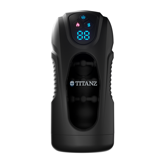 O Titanz Ultimate Heat & Thrusting Machine é um vibrador automático de alto desempenho, projetado para combinar tecnologia de aquecimento, movimentos de penetração potentes e vibração personalizável em um único dispo