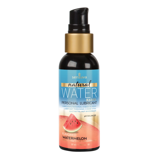 O lubrificante íntimo natural à base de água com sabor da Sensuva é um produto limpo e de alta qualidade que proporciona uma sensação muito semelhante à lubrificação natural do corpo. Feito com ingredientes saudáveis ​​e