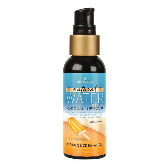 O lubrificante íntimo natural à base de água com sabor da Sensuva é um produto limpo e de alta qualidade que proporciona uma sensação muito semelhante à lubrificação natural do corpo. Feito com ingredientes saudáveis ​​e