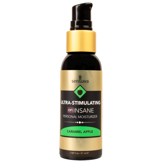 SENSUVA ON Lubrificante Ultra Estimulante de Maçã Caramelizada, 57ml Os hidratantes com sabor ON INSANE são os hidratantes pessoais mais fortes e intensamente excitantes do mercado. Vários usuários relatam a sensação de movimento dentro do corpo, além de uma sensação intensamente quente a