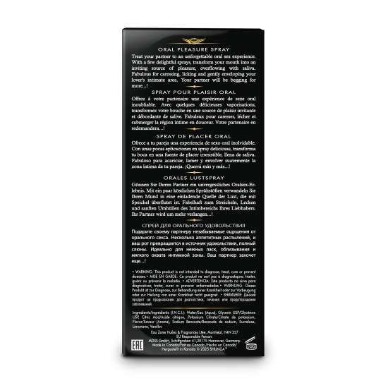 Spray para prazer oral Waves of Pleasure Vinho Espumante de Morango 20 ml. Proporcione ao seu parceiro uma experiência inesquecível de sexo oral. Com algumas borrifadas deliciosas, transforme sua boca em uma fonte convid