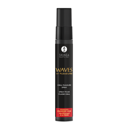 Spray para prazer oral Waves of Pleasure Espumante de Morango 20 ml. Proporcione ao seu parceiro uma experiência inesquecível de sexo oral. Com algumas borrifadas deliciosas, transforme sua boca em uma fonte convidativa