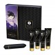 KIT NAUGHTY GEISHA COLLECTION SHUNGA Esta coleção de produtos em miniatura irá ajudá-lo a explorar e quebrar todos os tabus. Nada supera o desejo de descobrir a luxúria da carne sozinho ou com seu amante. Contém: Toko Aqua, lubrificante pessoal, 10 ml.