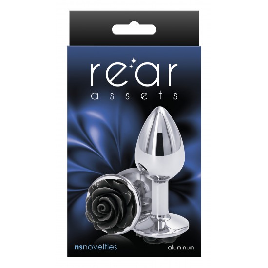 Brinquedo anal leve e cromado projetado para excitação visual e sensual. Feito de alumínio leve e moldado para penetração sem esforço, este plug anal seguro para o corpo tem uma bela decoração de rosas na base. Adequado