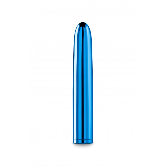 VIBRADOR CHROMA BLUE Construído em plástico ABS premium, o clássico vibrador de 7” da Chroma é reimaginado como uma maravilha recarregável. Elegante e poderoso, a intensidade do Chroma é facilmente controlada e possui várias velocidades