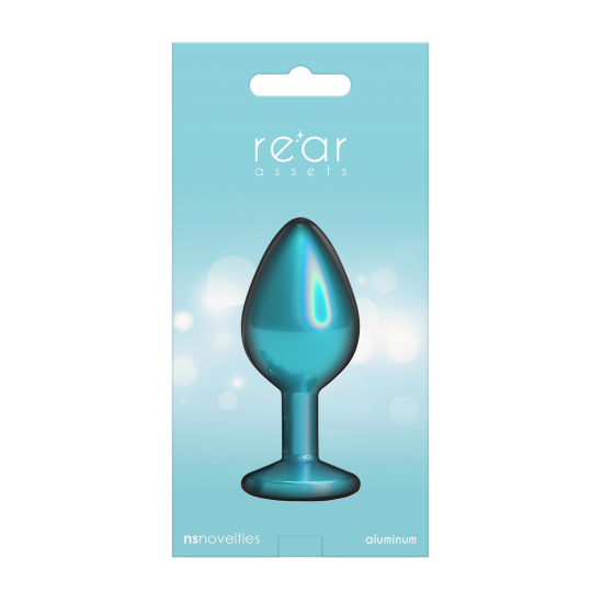 Brinquedos anais leves, na cor verde-azulada e cromados, projetados para proporcionar excitação visual e sensual. Feitos de alumínio iridescente leve e com formato que facilita a penetração, esses brinquedos anais seguro