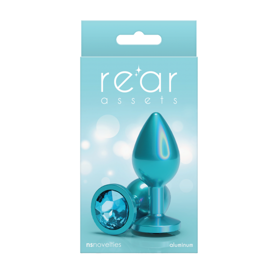 Brinquedos anais leves, na cor verde-azulada e cromados, projetados para proporcionar excitação visual e sensual. Feitos de alumínio iridescente leve e com formato que facilita a penetração, esses brinquedos anais seguro