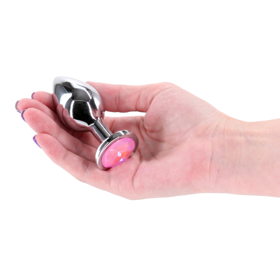 Brinquedo anal leve e cromado, projetado para proporcionar excitação visual e sensual. Feito de alumínio leve e com formato que facilita a penetração, este brinquedo anal seguro para o corpo está disponível em diversas c