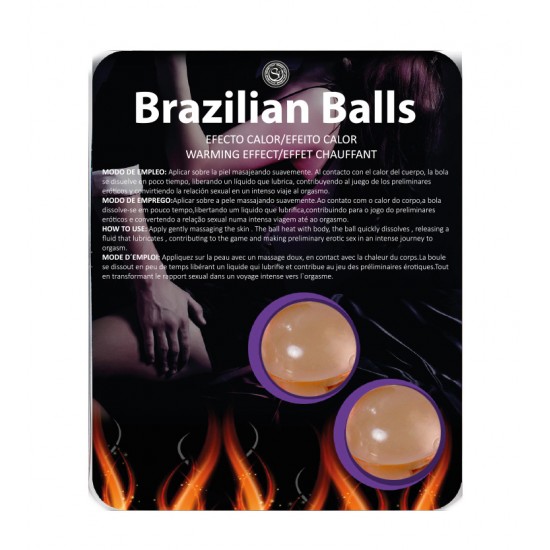 Bolas Explosivas Efeito Calor Conjunto de 2 bolas lubrificantes com efeito de aquecimento.Ao contacto com o calor do corpo a bola dissolve-se em pouco tempo, libertando o lubrificante, contribuindo, assim, para o jogo dos preliminares eróticos e conv