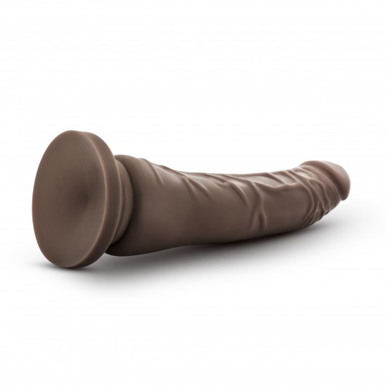 Dildo Realista c/ Base Sucção Dr. Skin Chocolate 20.3cm Castanho