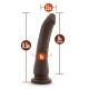 Dildo Realista c/ Base Sucção Dr. Skin Chocolate 20.3cm Castanho