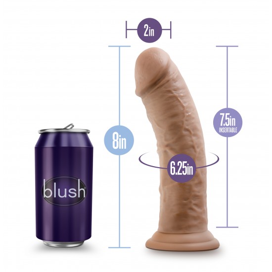 Dildo Realista Au Naturel Mocha 19cm Castanho