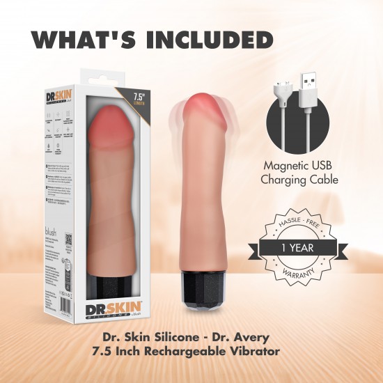 Conheça Dr. Avery! Este luxuoso vibrador de 19 cm é perfeito tanto para prazeres individuais quanto para aventuras a dois, oferecendo infinitas possibilidades para a exploração íntima. Com 10 velocidades de vibração pers