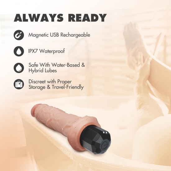 Conheça o Dr. Webber! Este vibrador Webber de 24,8 cm é perfeito tanto para prazeres individuais quanto para aventuras a dois, oferecendo infinitas possibilidades para a exploração íntima. Com 10 velocidades de vibração