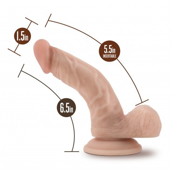 This realistic dildo has a unique curve that makes him great for G-spot or P-spot stimulation. His strong suction cup makes it easy to use and its harness compatible.
