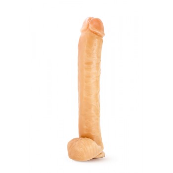 Dildo Grande c/ Base Sucção Hung Rider Bruno 35.5cm Pele