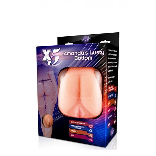 Masturbador Realista c/ Vibração X5 Men Amandas Lusty Bottom Pele Masturbador Realista c/ Vibração X5 Men Amandas Lusty Bottom Pele