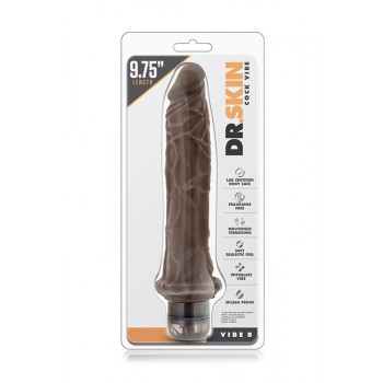 Vibrador Realista 8 Dr. Skin Chocolate 20.3cm Castanho