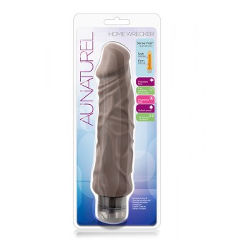 Vibrador Realista Home Wrecker Au Naturel 19cm Castanho