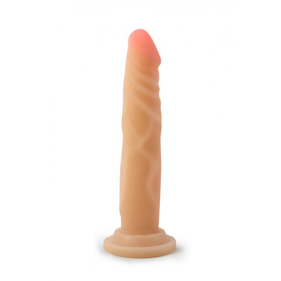 Para quem gosta ao natural!Dildo sensual com toque e aspecto surpreendentemente real. Com uma camada exterior suave e um eixo interno firme e flexível ao mesmo tempo, para se adaptar de forma perfeita às curvas do