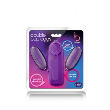 Balas Ovos Vibratórios bYours Double Pop Eggs Roxo