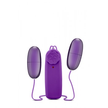 Balas Ovos Vibratórios bYours Double Pop Eggs Roxo