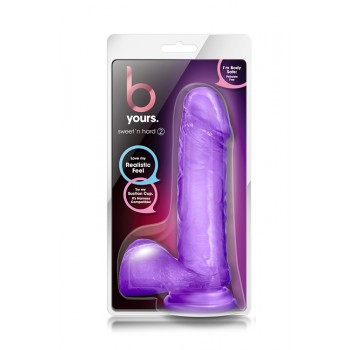 Dildo Realista bYours Sweet n Hard 2 15cm Roxo